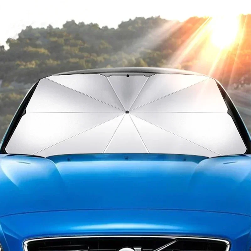 مظلة سيارة قابلة للطي لحماية ا - مراجعة Car Sunshade Windshield Umbrella Foldable وسعره