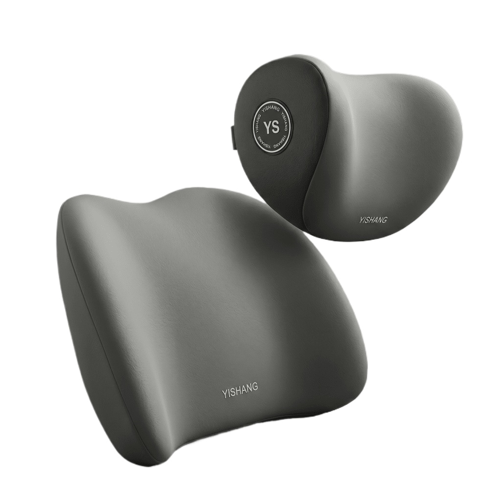وسادة دعم الرأس والظهر للسيارة - مراجعة Memory Foam Car Neck Pillow Lumbar Support وسعره